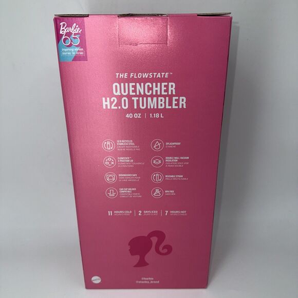 NEW Valentines Day Icon Barbie Stanley The FlowState Quencher 40oz Tumbler Cup - Picture 4 of 6